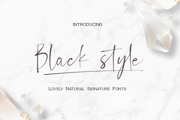 Black Style Font for Elegant Design