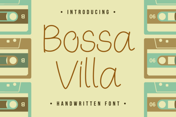 Bossa Villa Font: Handwritten Charm for Crafters