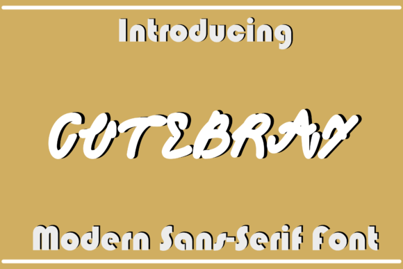 Cutebray: A Modern Font for Trendy Designs