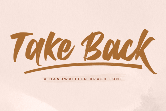 Take Back: A Handwritten Font for Elegant Design